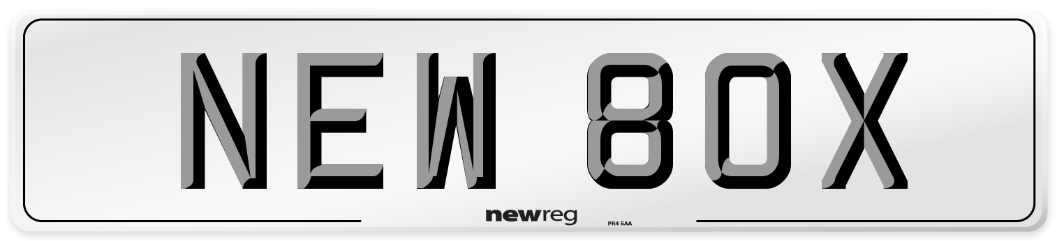 NEW 80X Number Plate from New Reg